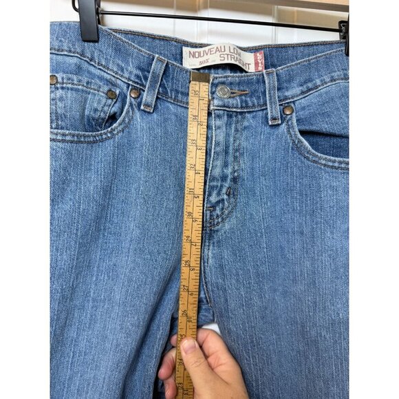 Levi's 505 Women's Long Straight Leg Nouveau Low Jeans Size 8L - Picture 14 of 14
